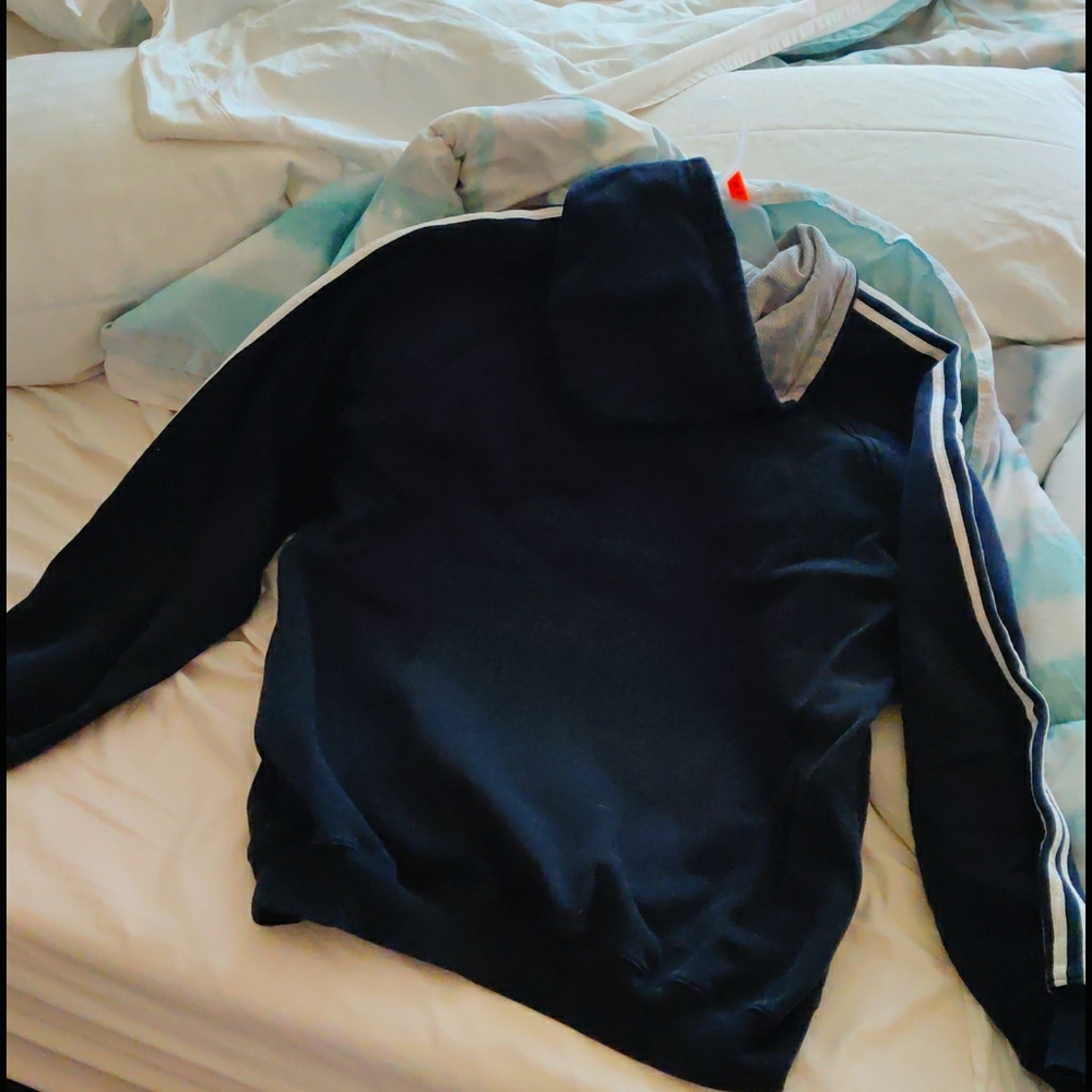 Vintage Navy Blue Adidas Hoodie